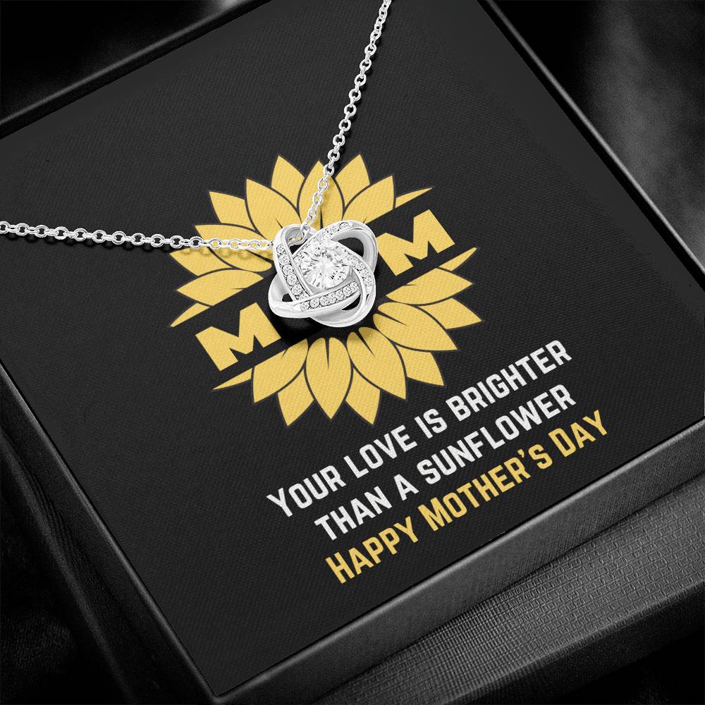 Brighter than a Sunflower Necklace for Mom | Jewelry with positive messages | Happy Mother's Day