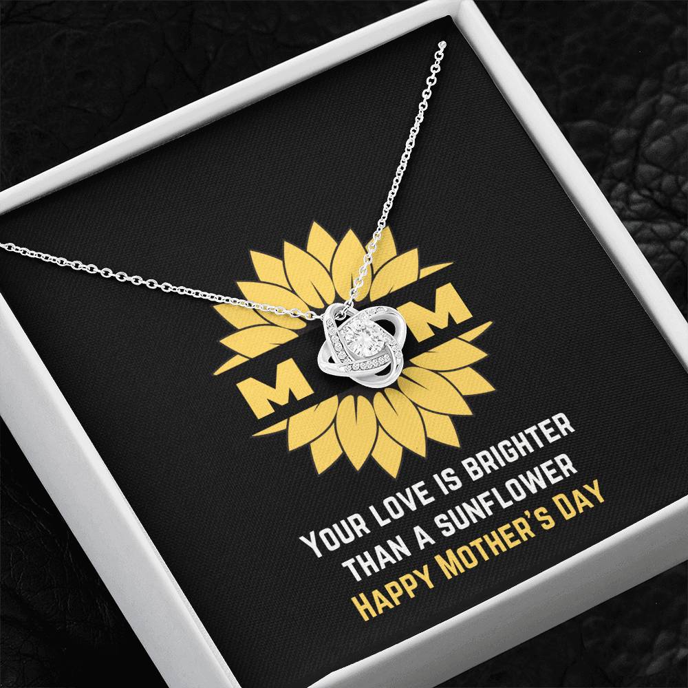 Brighter than a Sunflower Necklace for Mom | Jewelry with positive messages | Happy Mother's Day