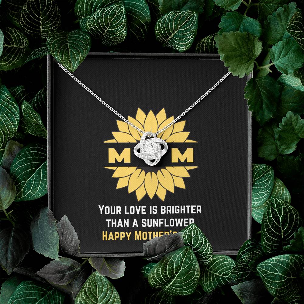 Brighter than a Sunflower Necklace for Mom | Jewelry with positive messages | Happy Mother's Day