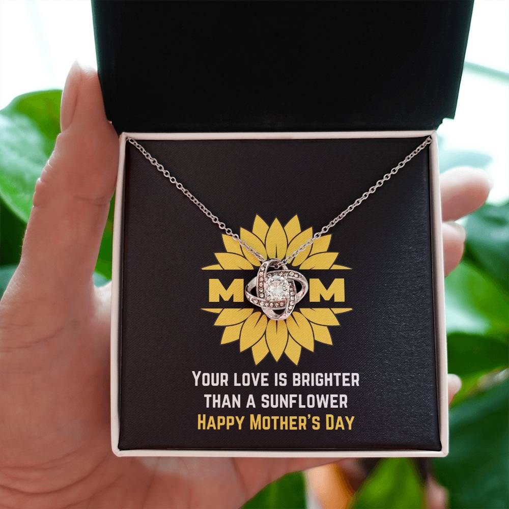 Brighter than a Sunflower Necklace for Mom | Jewelry with positive messages | Happy Mother's Day
