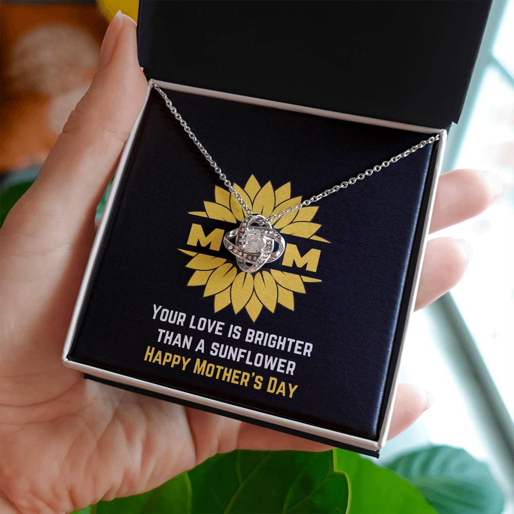 Brighter than a Sunflower Necklace for Mom | Jewelry with positive messages | Happy Mother's Day