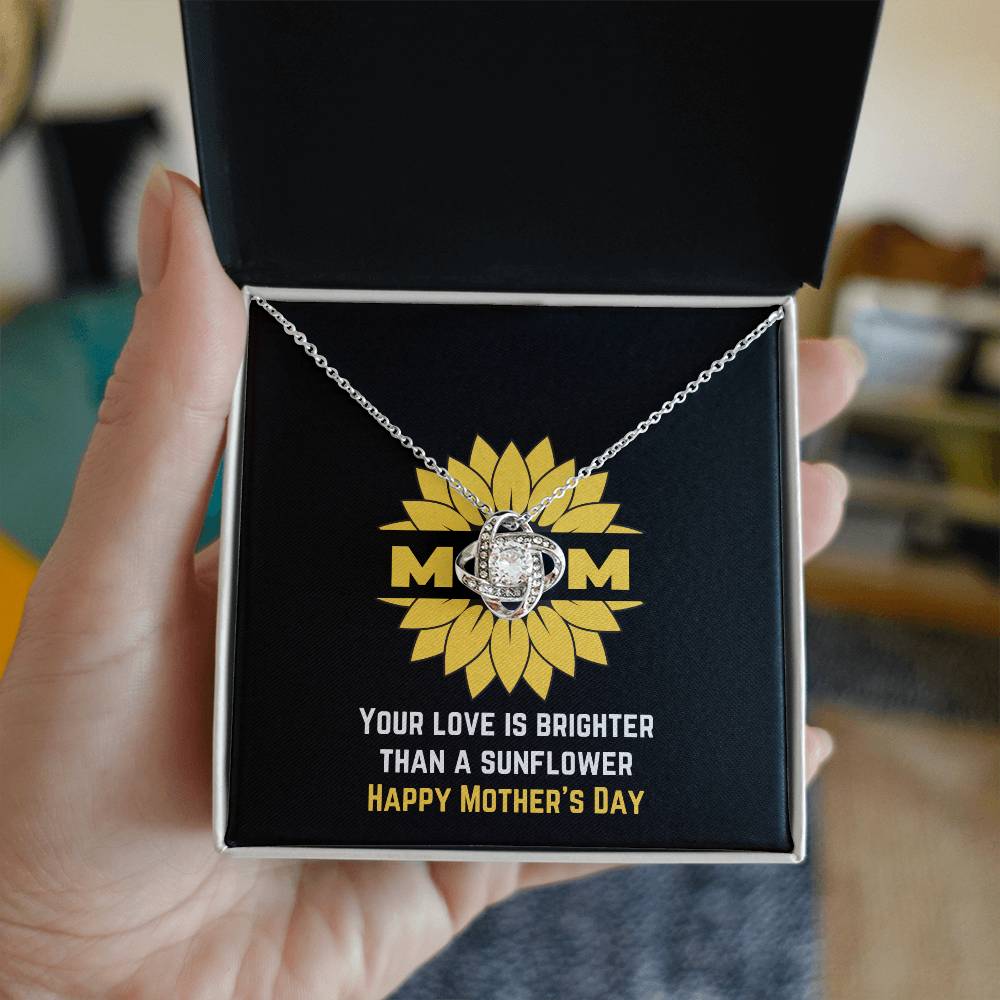 Brighter than a Sunflower Necklace for Mom | Jewelry with positive messages | Happy Mother's Day