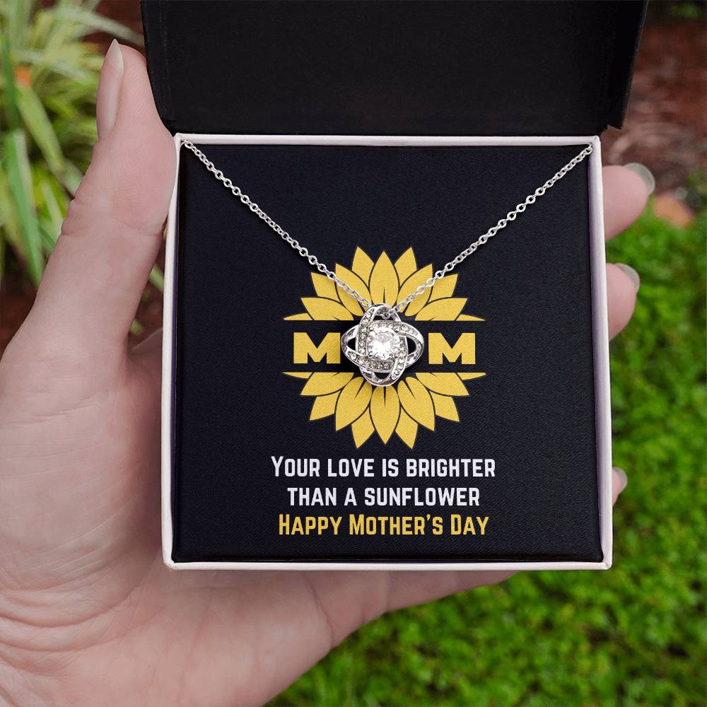 Brighter than a Sunflower Necklace for Mom | Jewelry with positive messages | Happy Mother's Day