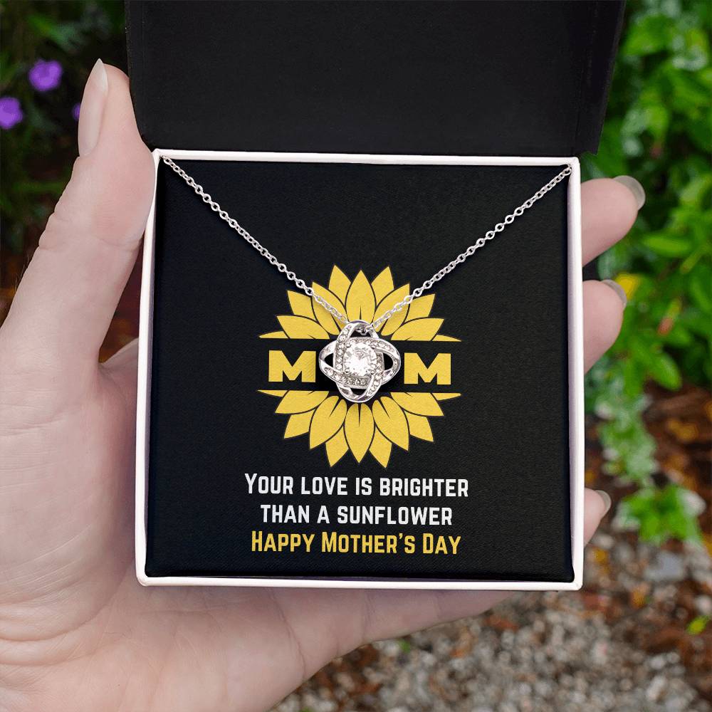 Brighter than a Sunflower Necklace for Mom | Jewelry with positive messages | Happy Mother's Day