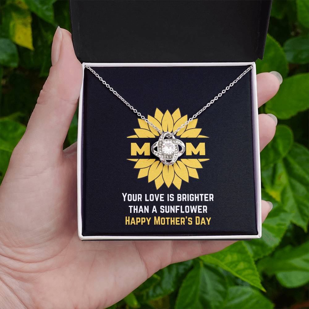 Brighter than a Sunflower Necklace for Mom | Jewelry with positive messages | Happy Mother's Day