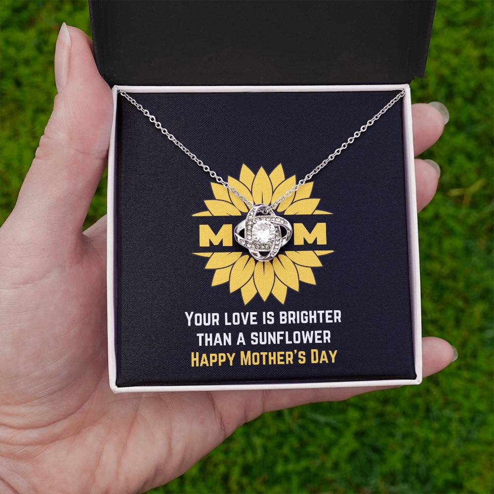 Brighter than a Sunflower Necklace for Mom | Jewelry with positive messages | Happy Mother's Day