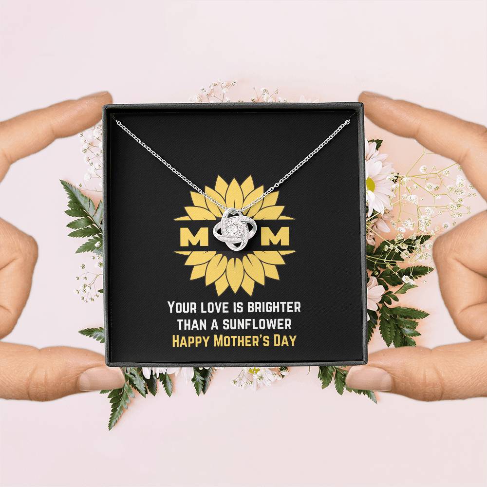 Brighter than a Sunflower Necklace for Mom | Jewelry with positive messages | Happy Mother's Day
