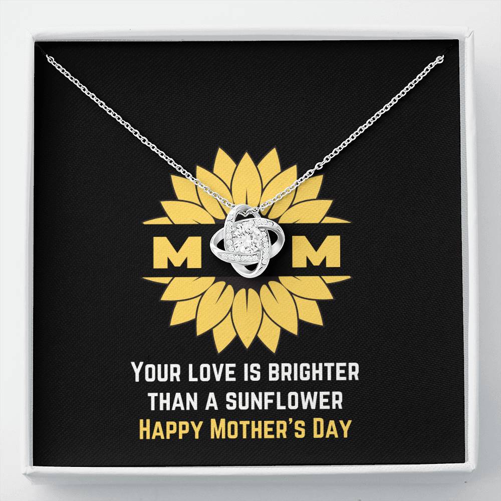 Brighter than a Sunflower Necklace for Mom | Jewelry with positive messages | Happy Mother's Day