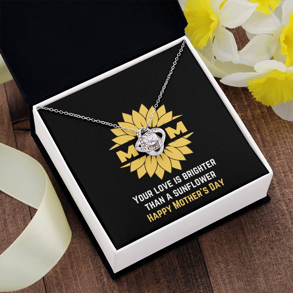 Brighter than a Sunflower Necklace for Mom | Jewelry with positive messages | Happy Mother's Day