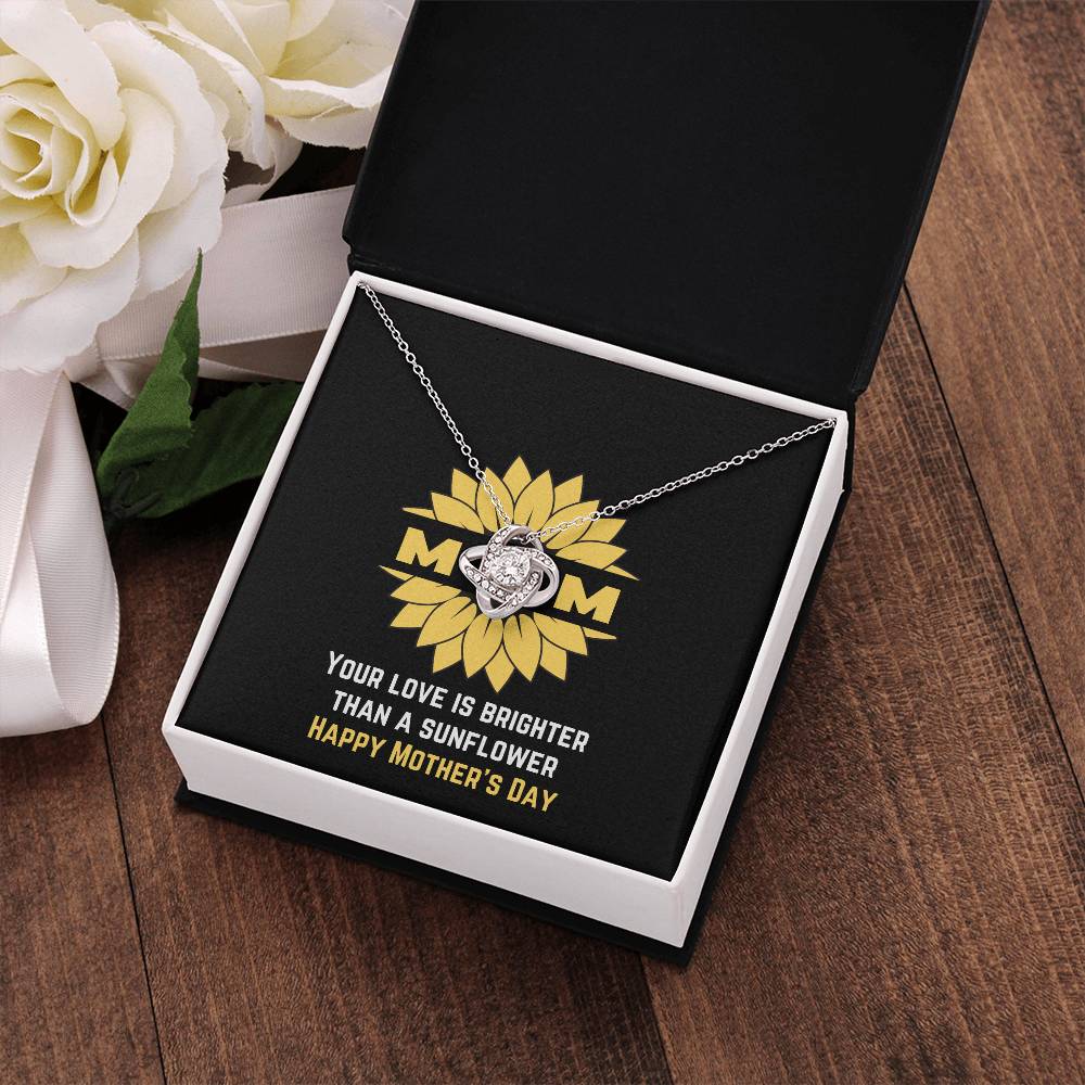 Brighter than a Sunflower Necklace for Mom | Jewelry with positive messages | Happy Mother's Day