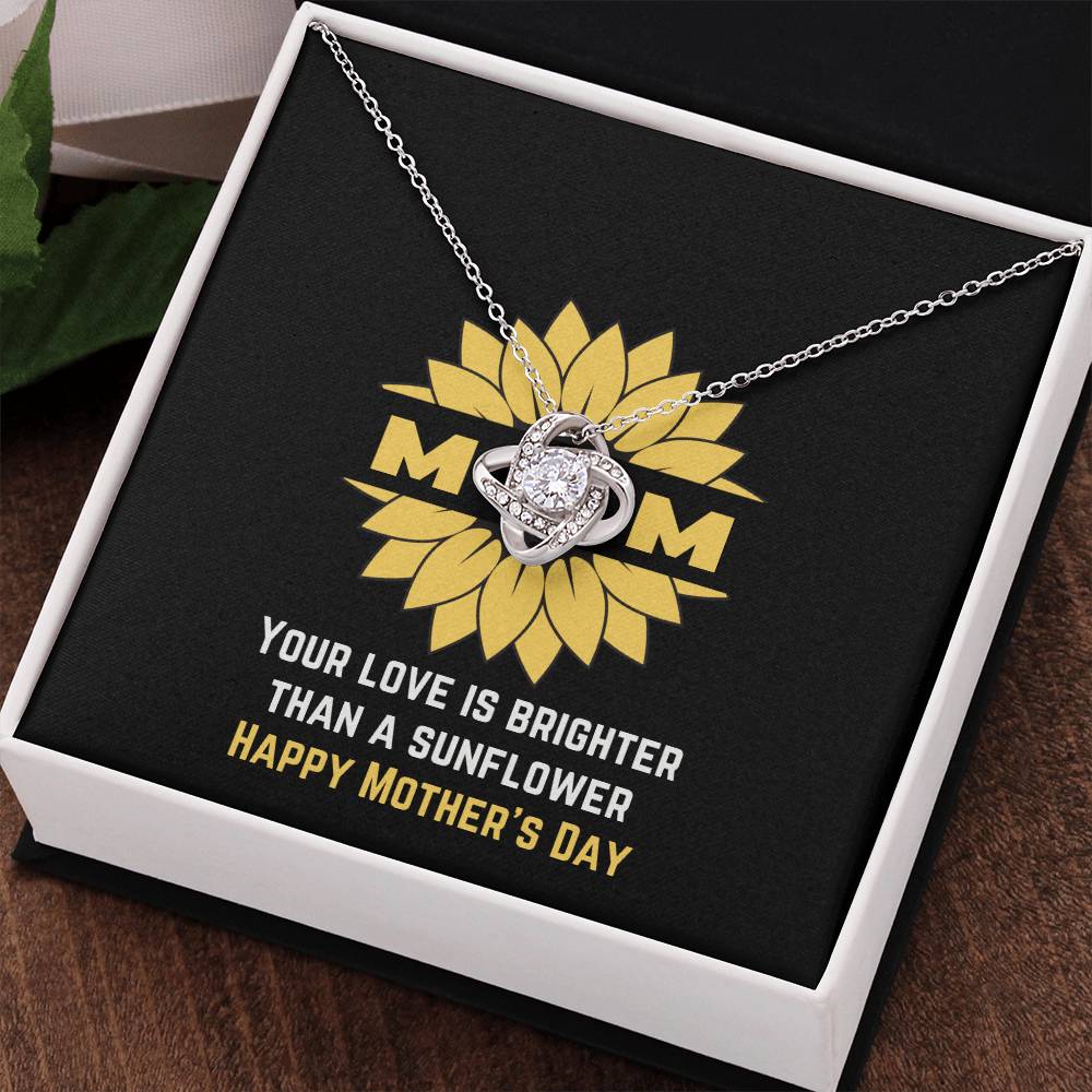 Brighter than a Sunflower Necklace for Mom | Jewelry with positive messages | Happy Mother's Day
