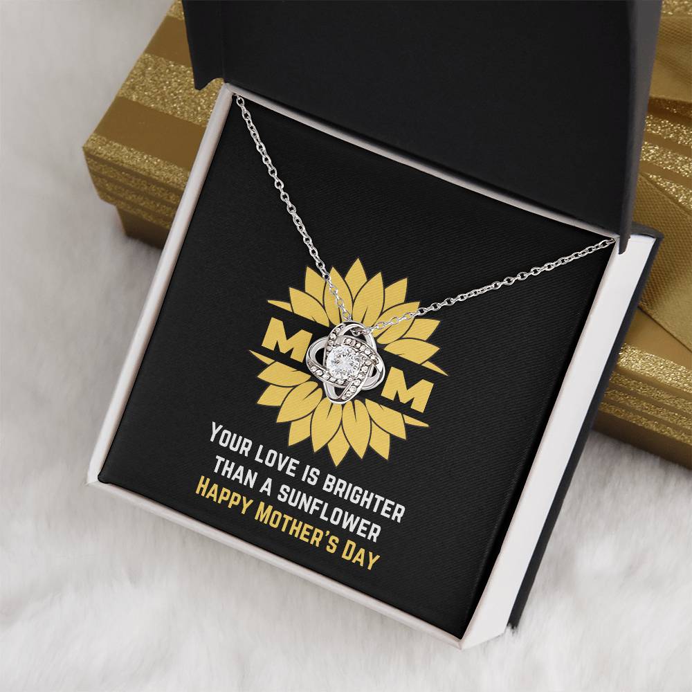 Brighter than a Sunflower Necklace for Mom | Jewelry with positive messages | Happy Mother's Day