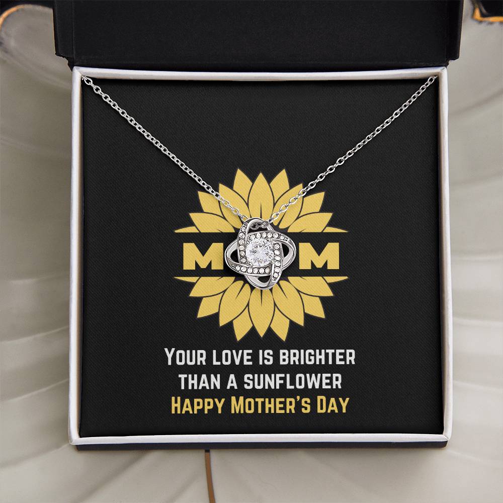 Brighter than a Sunflower Necklace for Mom | Jewelry with positive messages | Happy Mother's Day