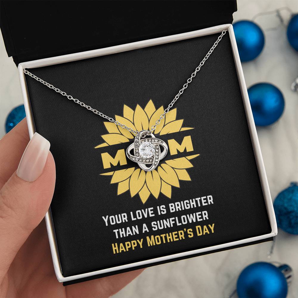 Brighter than a Sunflower Necklace for Mom | Jewelry with positive messages | Happy Mother's Day