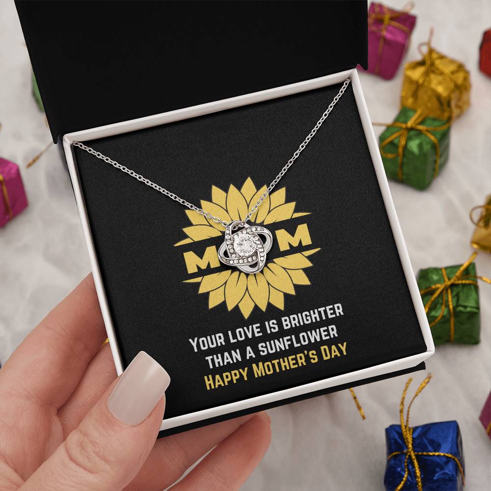 Brighter than a Sunflower Necklace for Mom | Jewelry with positive messages | Happy Mother's Day