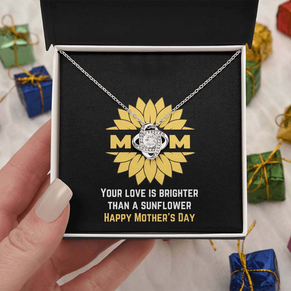 Brighter than a Sunflower Necklace for Mom | Jewelry with positive messages | Happy Mother's Day
