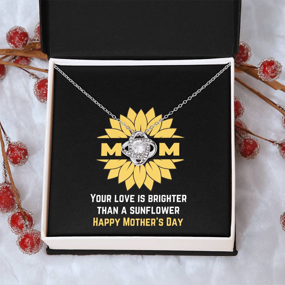 Brighter than a Sunflower Necklace for Mom | Jewelry with positive messages | Happy Mother's Day