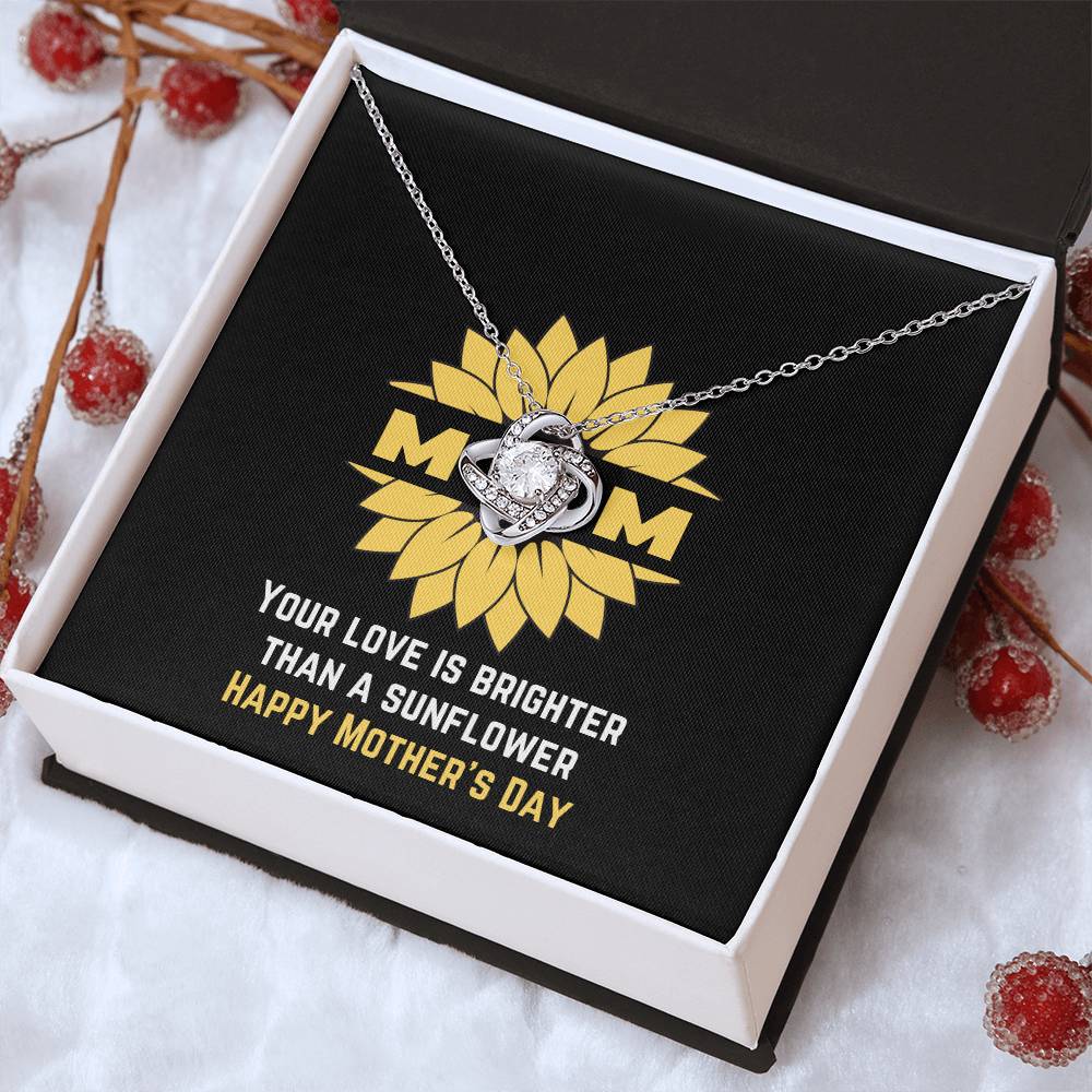 Brighter than a Sunflower Necklace for Mom | Jewelry with positive messages | Happy Mother's Day