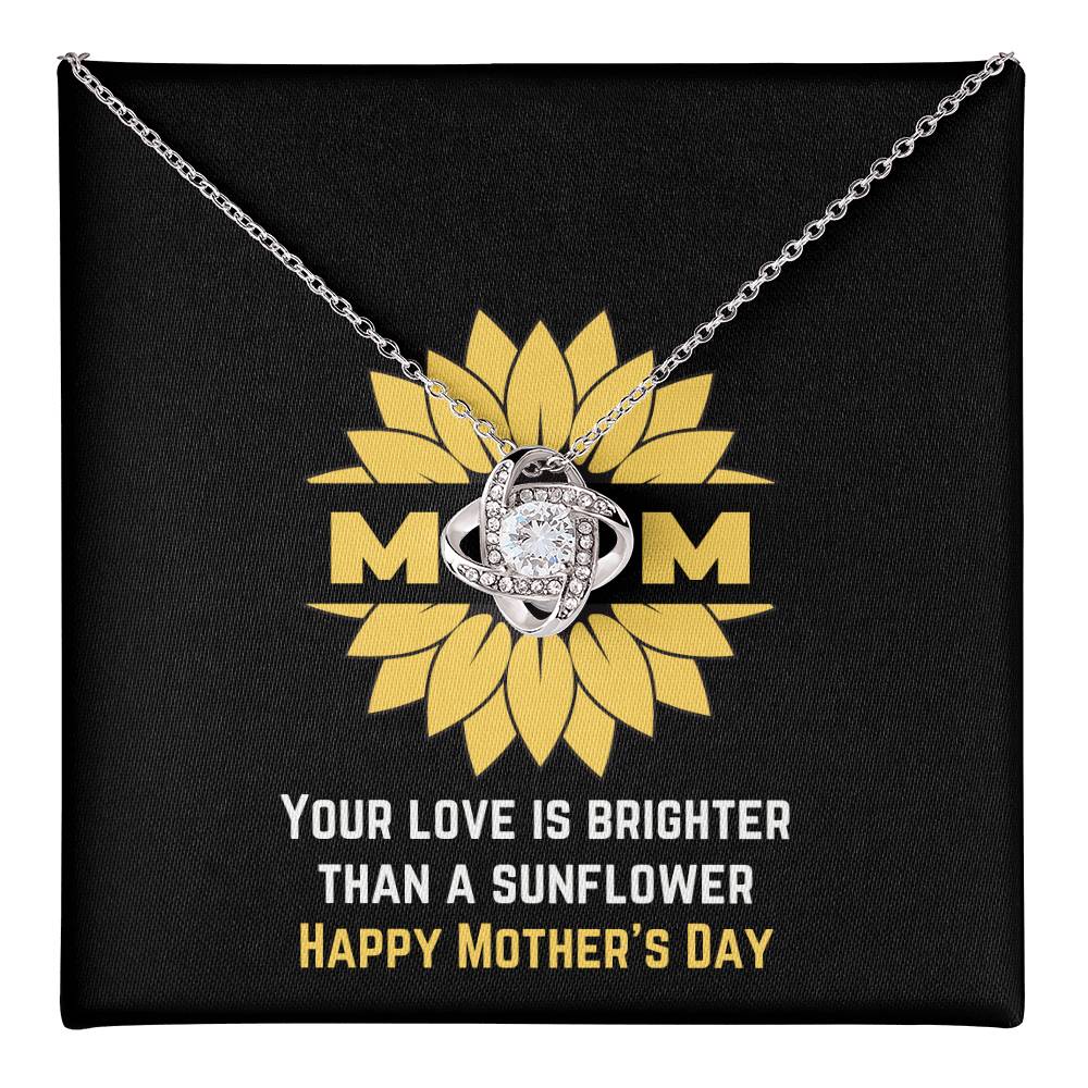 Brighter than a Sunflower Necklace for Mom | Jewelry with positive messages | Happy Mother's Day