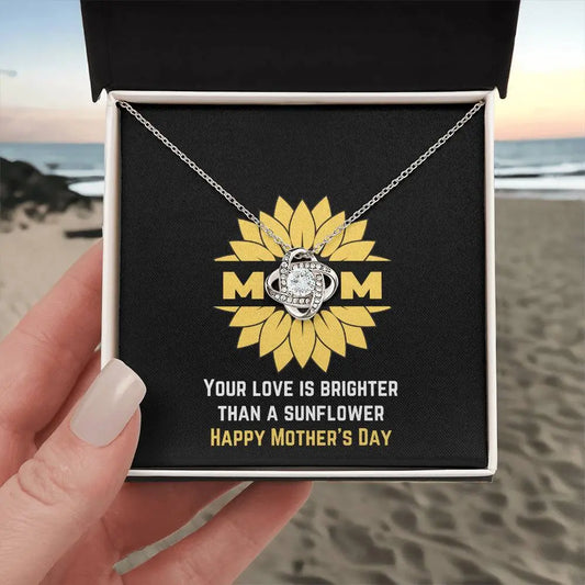 Brighter than a Sunflower Necklace for Mom | Jewelry with positive messages | Happy Mother's Day ShineOn Fulfillment