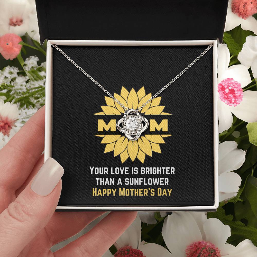Brighter than a Sunflower Necklace for Mom | Jewelry with positive messages | Happy Mother's Day