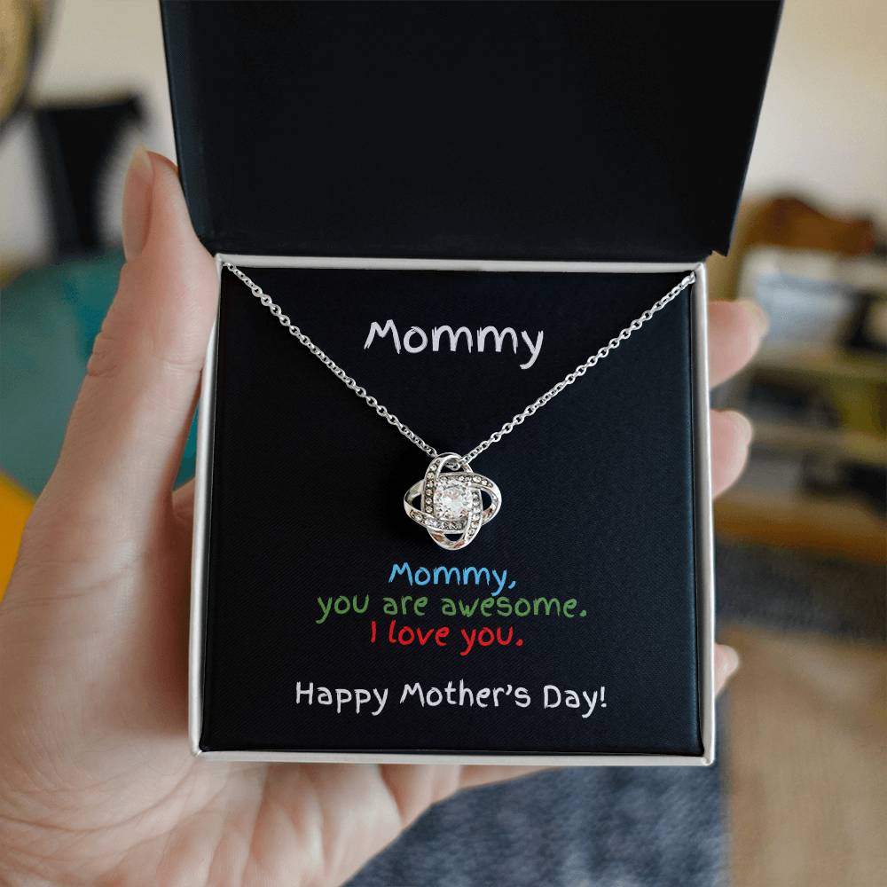 Love Knot Flower Pendant For Awesome Mommy | Great Mother's Day Gift | Also Available for Birthdays