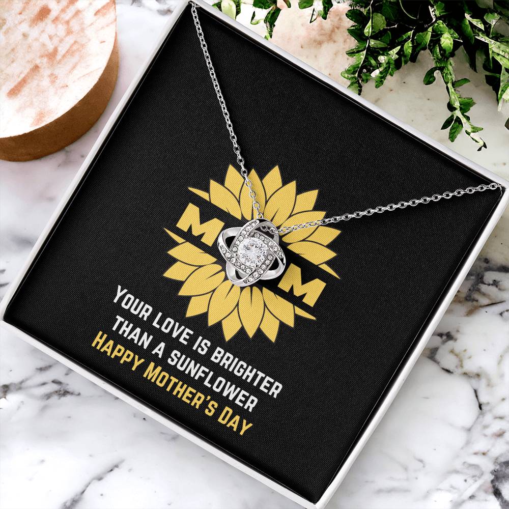 Brighter than a Sunflower Necklace for Mom | Jewelry with positive messages | Happy Mother's Day