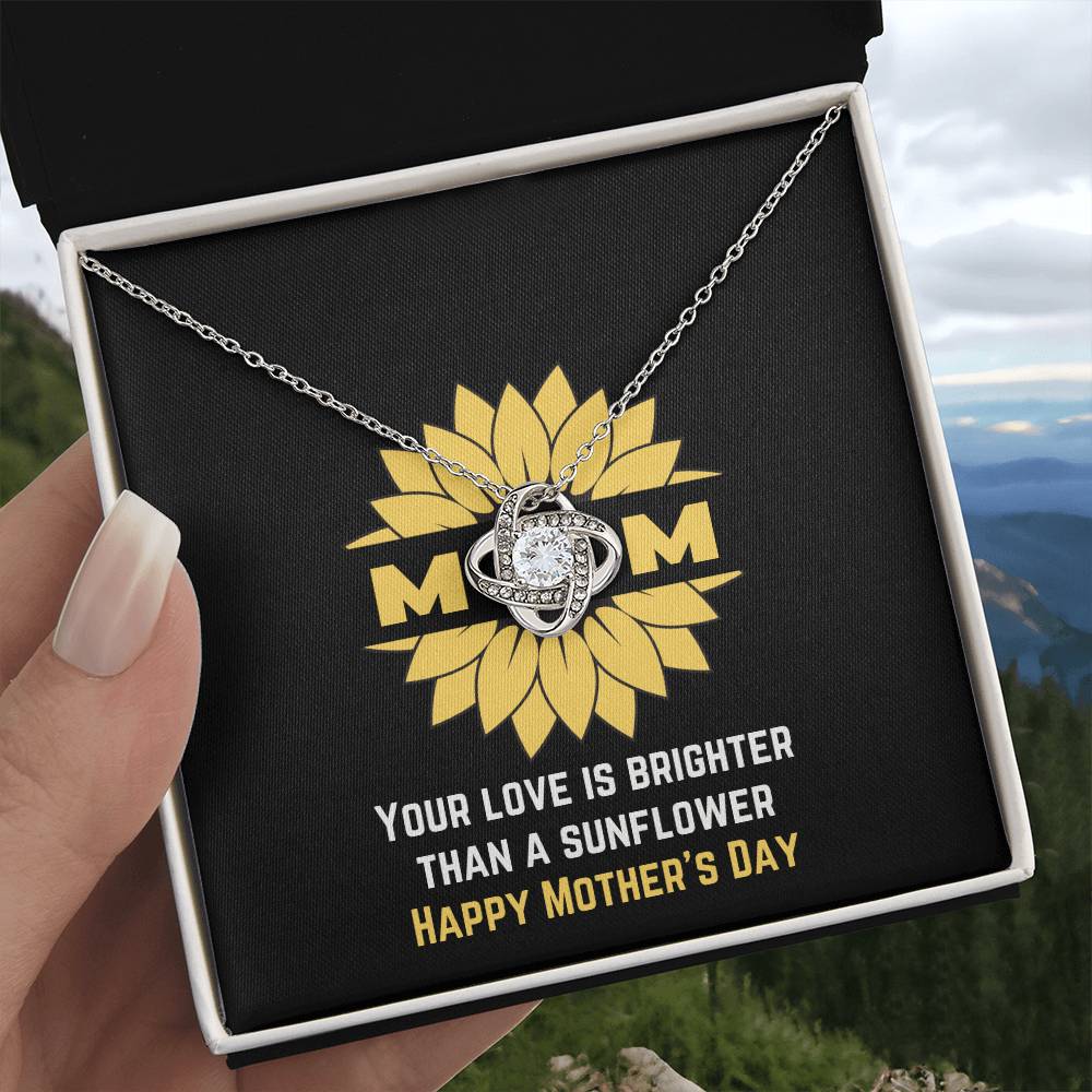 Brighter than a Sunflower Necklace for Mom | Jewelry with positive messages | Happy Mother's Day