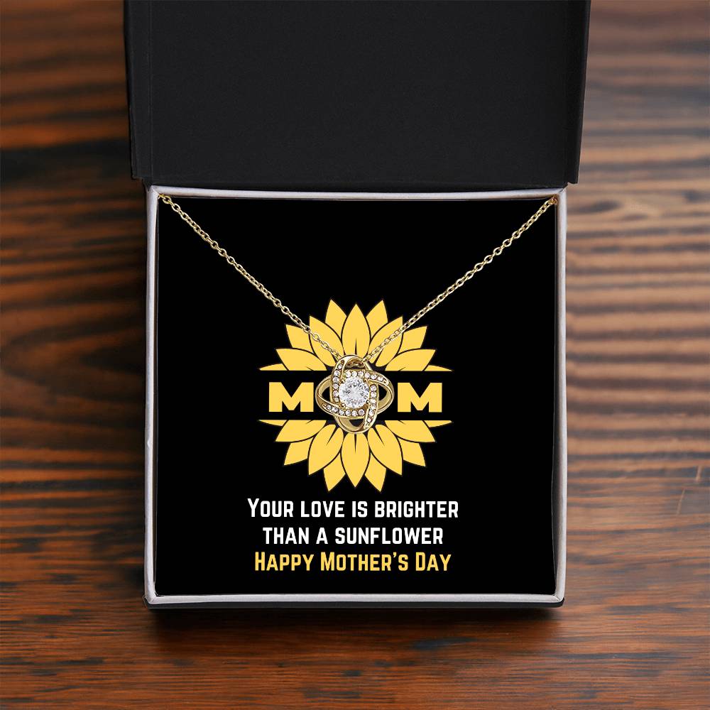Brighter than a Sunflower Necklace for Mom | Jewelry with positive messages | Happy Mother's Day