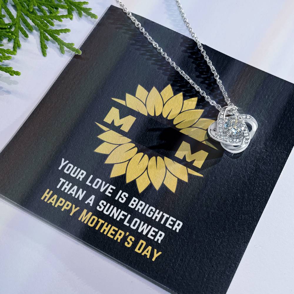 Brighter than a Sunflower Necklace for Mom | Jewelry with positive messages | Happy Mother's Day