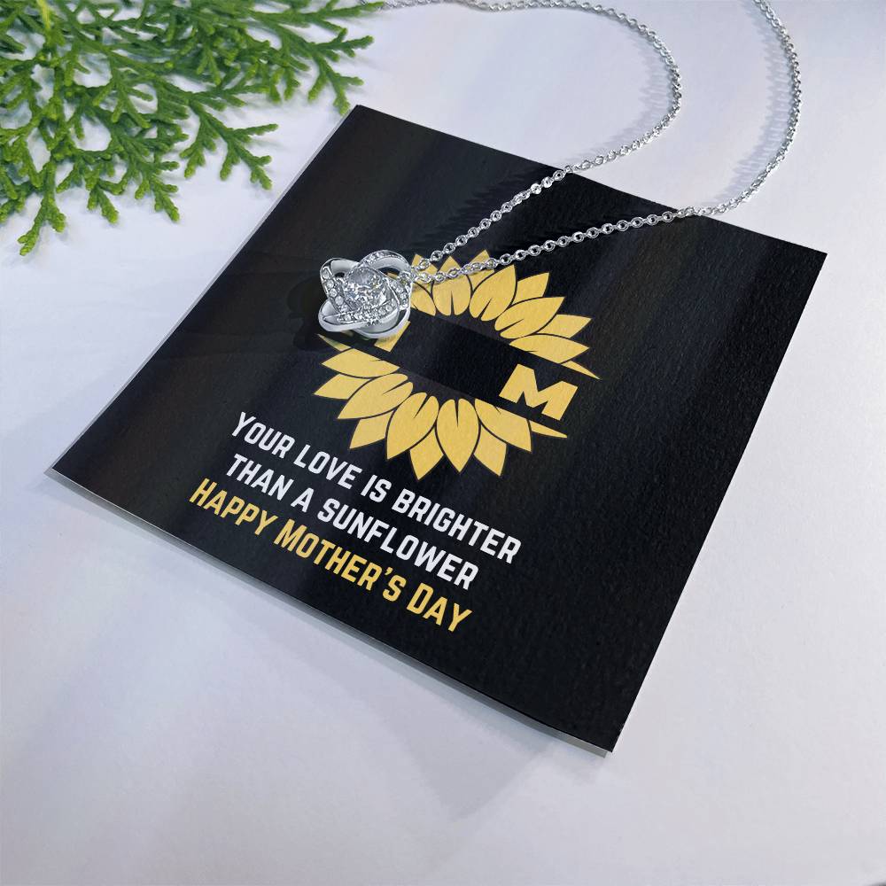 Brighter than a Sunflower Necklace for Mom | Jewelry with positive messages | Happy Mother's Day