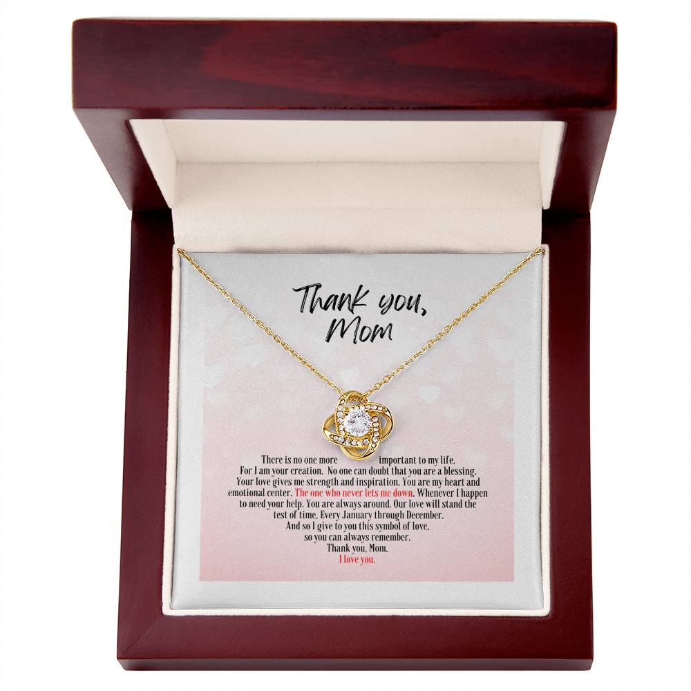 Thank you heart with Love Knot pendant | Gifts for Mom | Incredible Jewelry, Beautiful messages