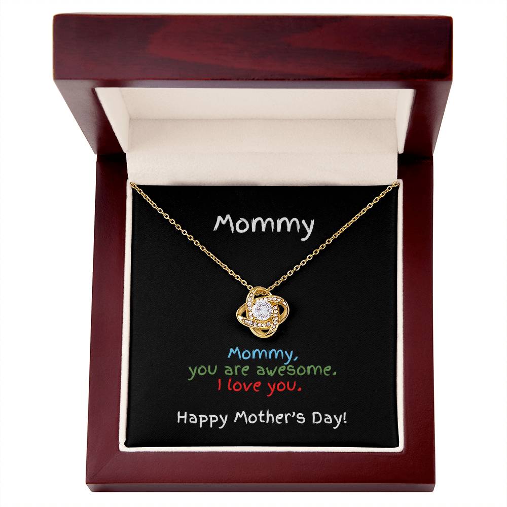 Love Knot Flower Pendant For Awesome Mommy | Great Mother's Day Gift | Also Available for Birthdays