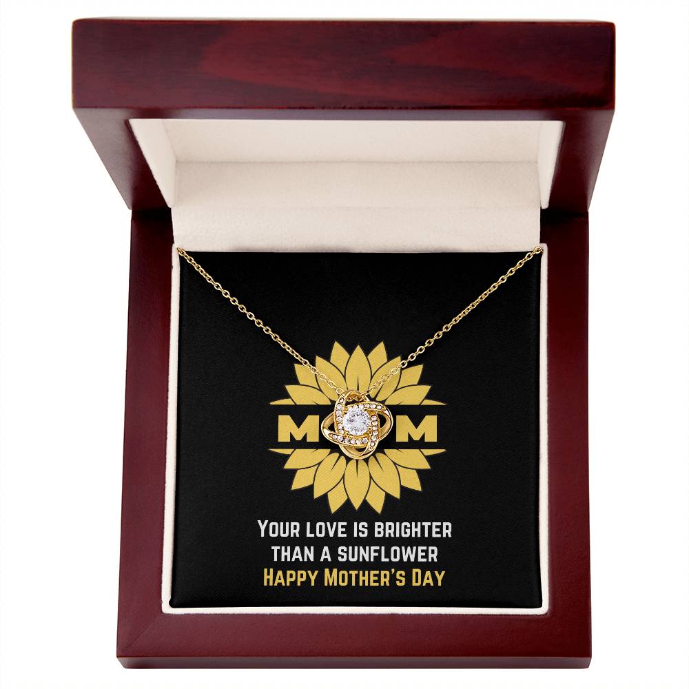 Brighter than a Sunflower Necklace for Mom | Jewelry with positive messages | Happy Mother's Day