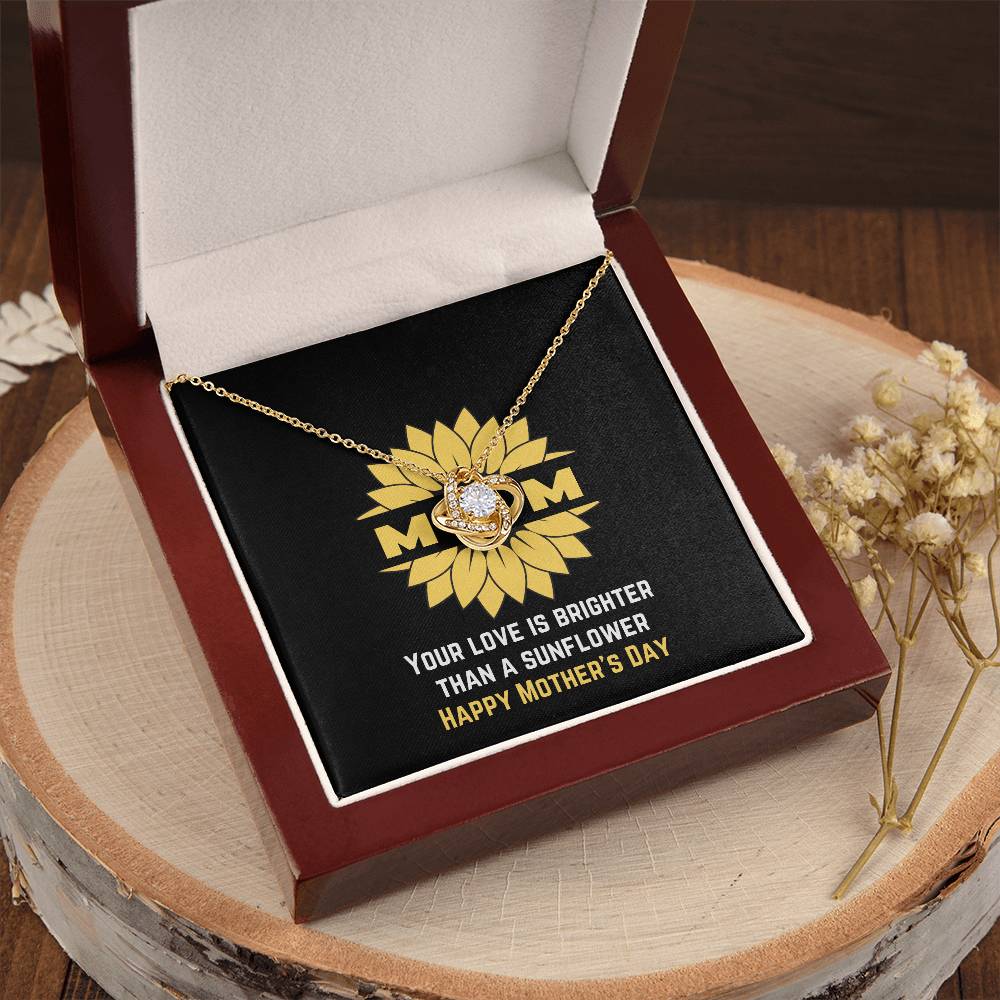 Brighter than a Sunflower Necklace for Mom | Jewelry with positive messages | Happy Mother's Day