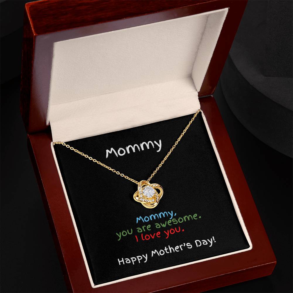 Love Knot Flower Pendant For Awesome Mommy | Great Mother's Day Gift | Also Available for Birthdays