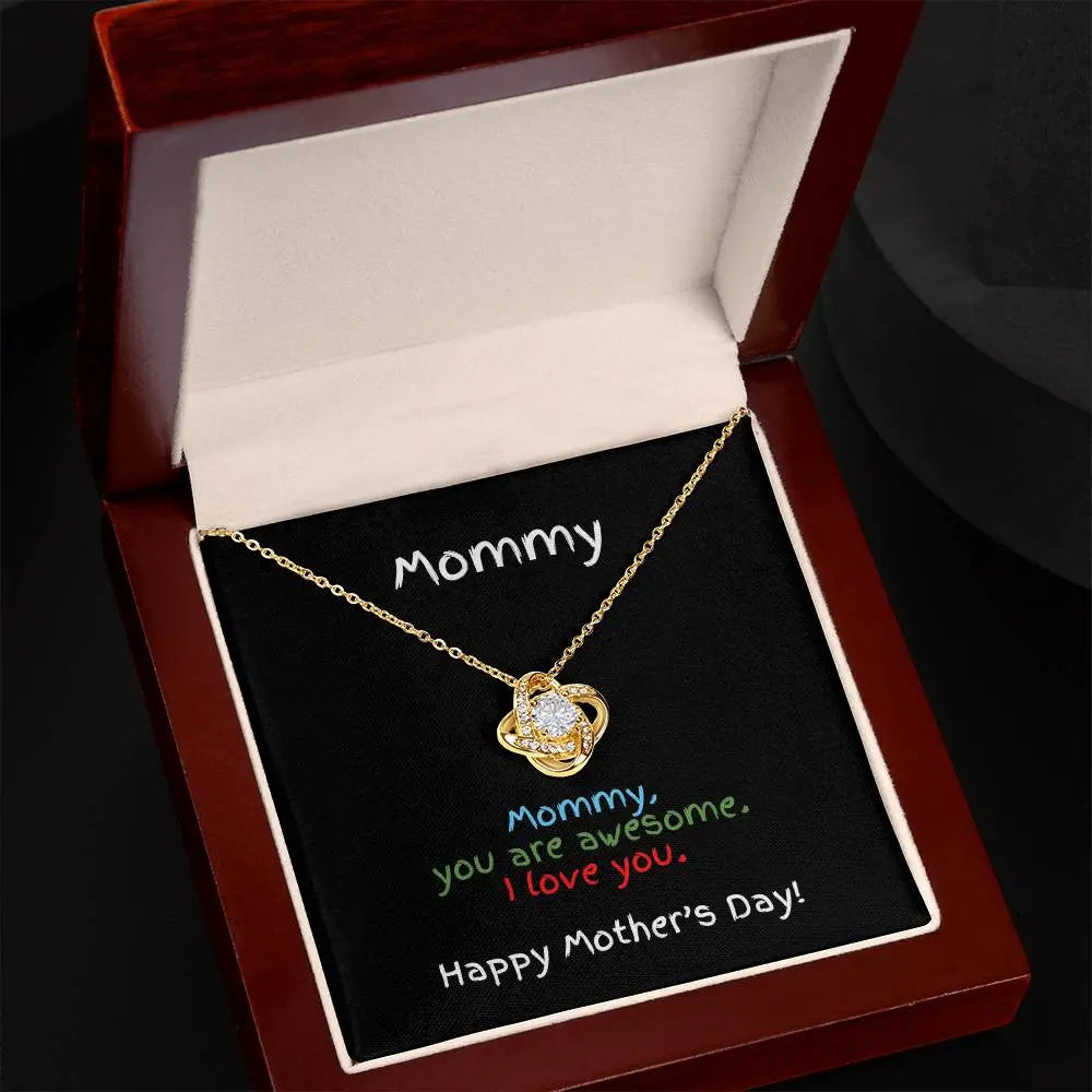 Love Knot Flower Pendant For Awesome Mommy | Great Mother's Day Gift | Also Available for Birthdays ShineOn Fulfillment