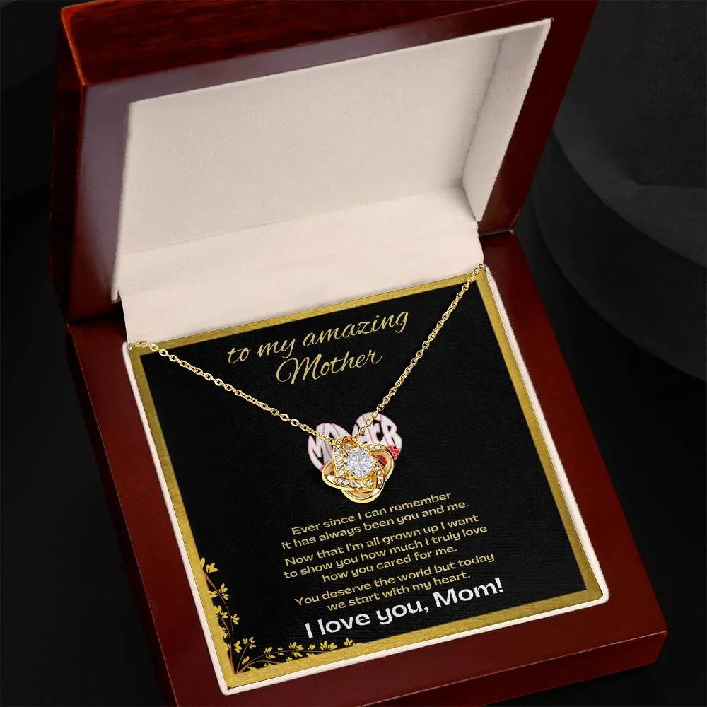 Love Knot Necklace for my Amazing Mother | From Daughter to Mom ShineOn Fulfillment