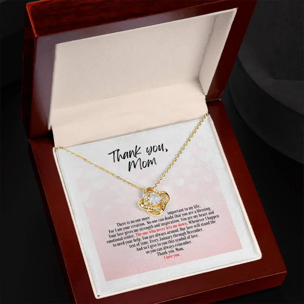 Thank you heart with Love Knot pendant | Gifts for Mom | Incredible Jewelry, Beautiful messages ShineOn Fulfillment