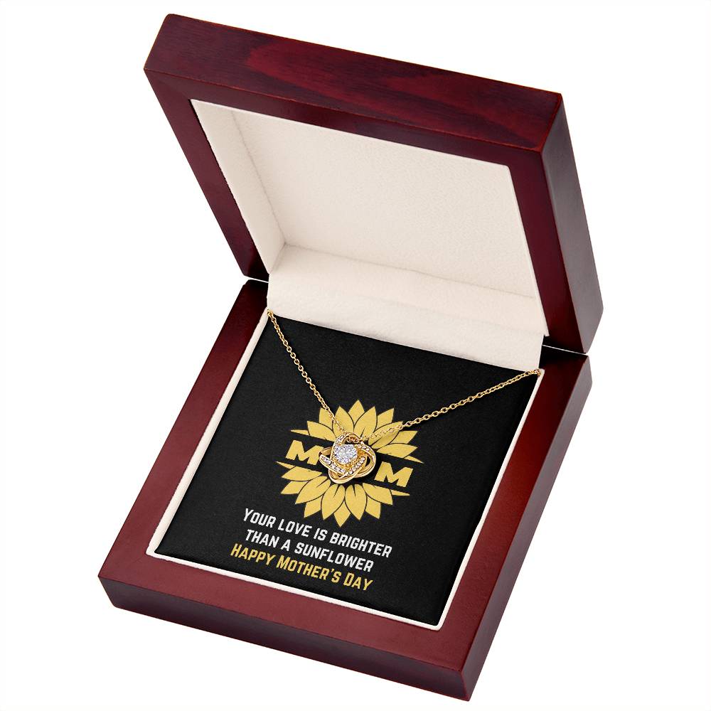 Brighter than a Sunflower Necklace for Mom | Jewelry with positive messages | Happy Mother's Day