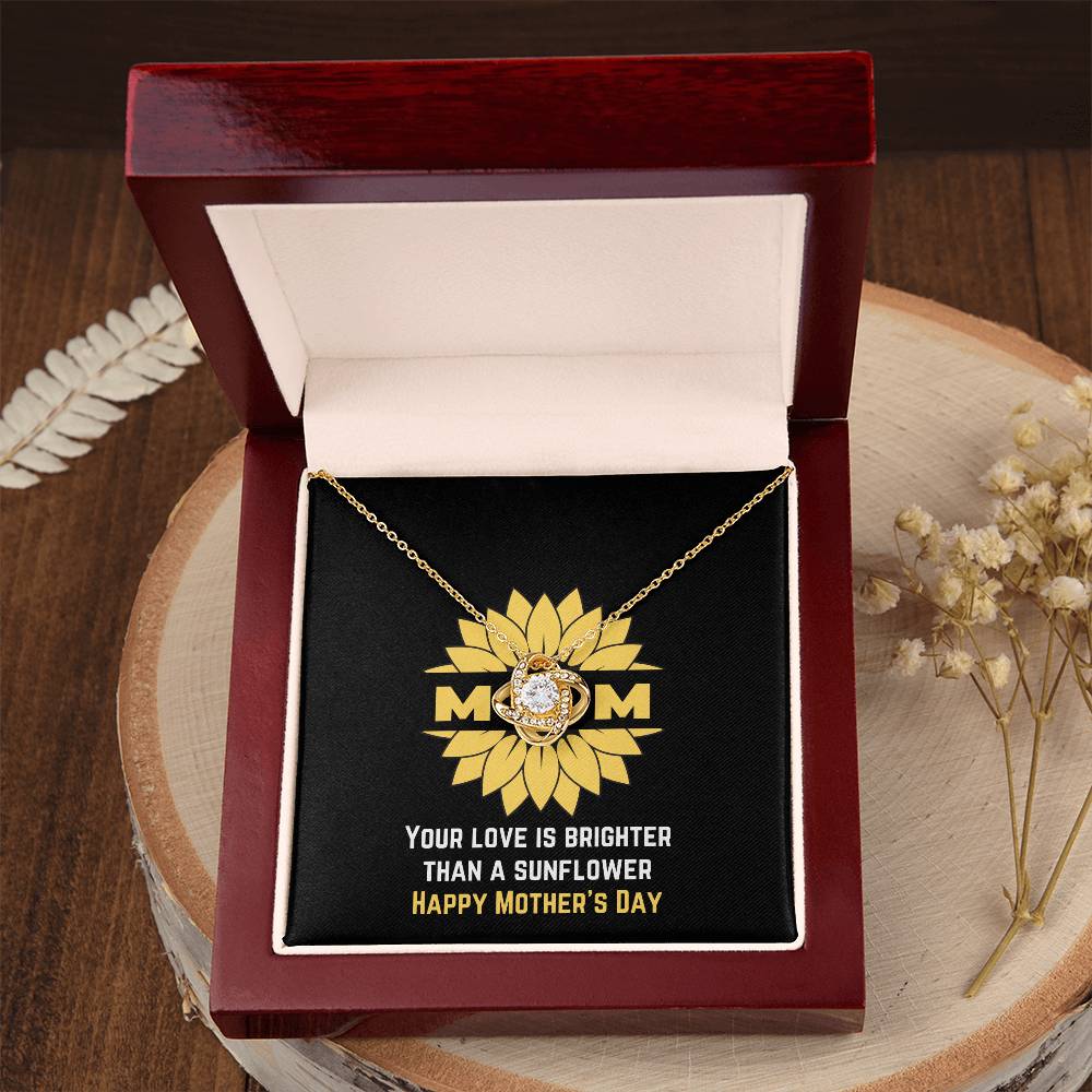 Brighter than a Sunflower Necklace for Mom | Jewelry with positive messages | Happy Mother's Day
