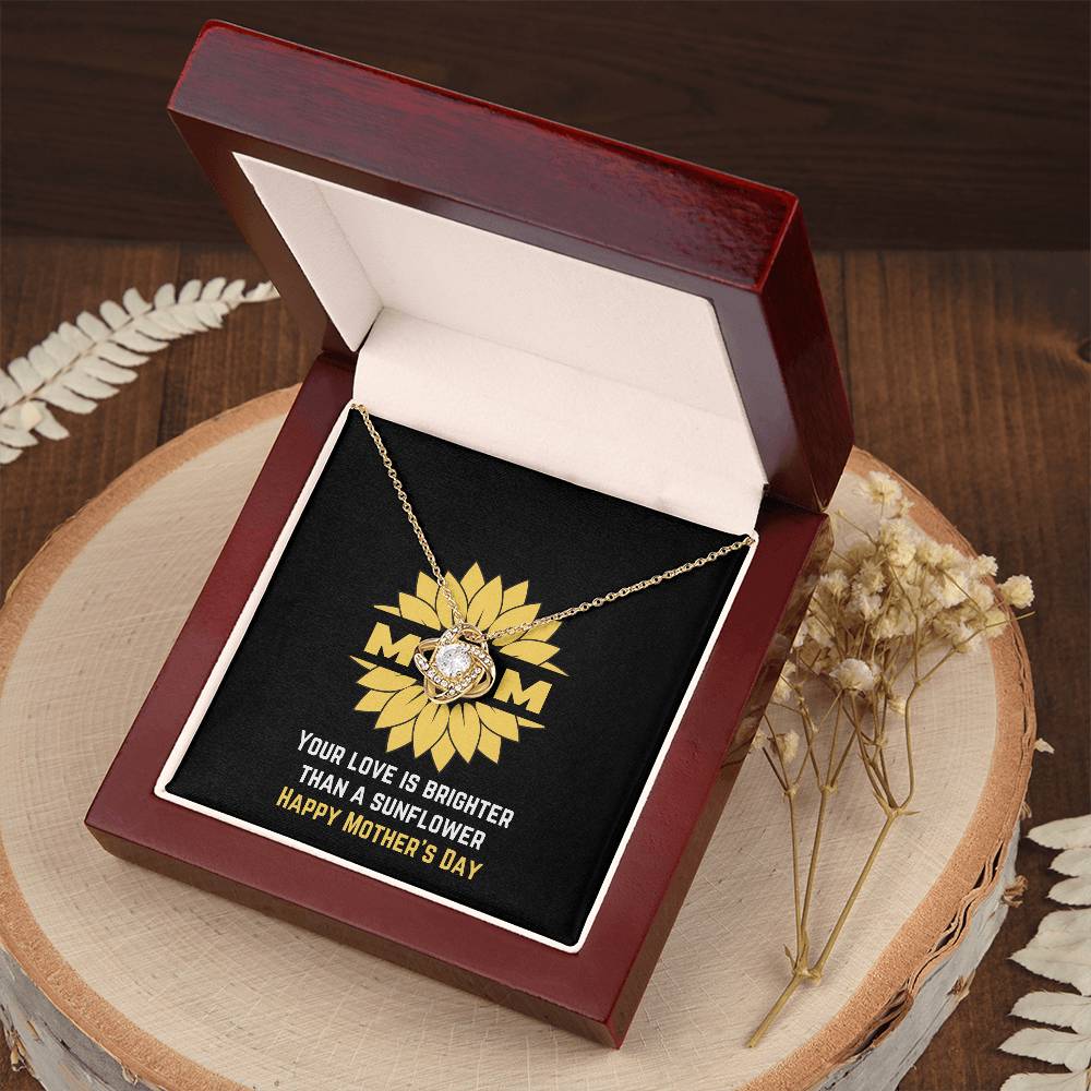 Brighter than a Sunflower Necklace for Mom | Jewelry with positive messages | Happy Mother's Day