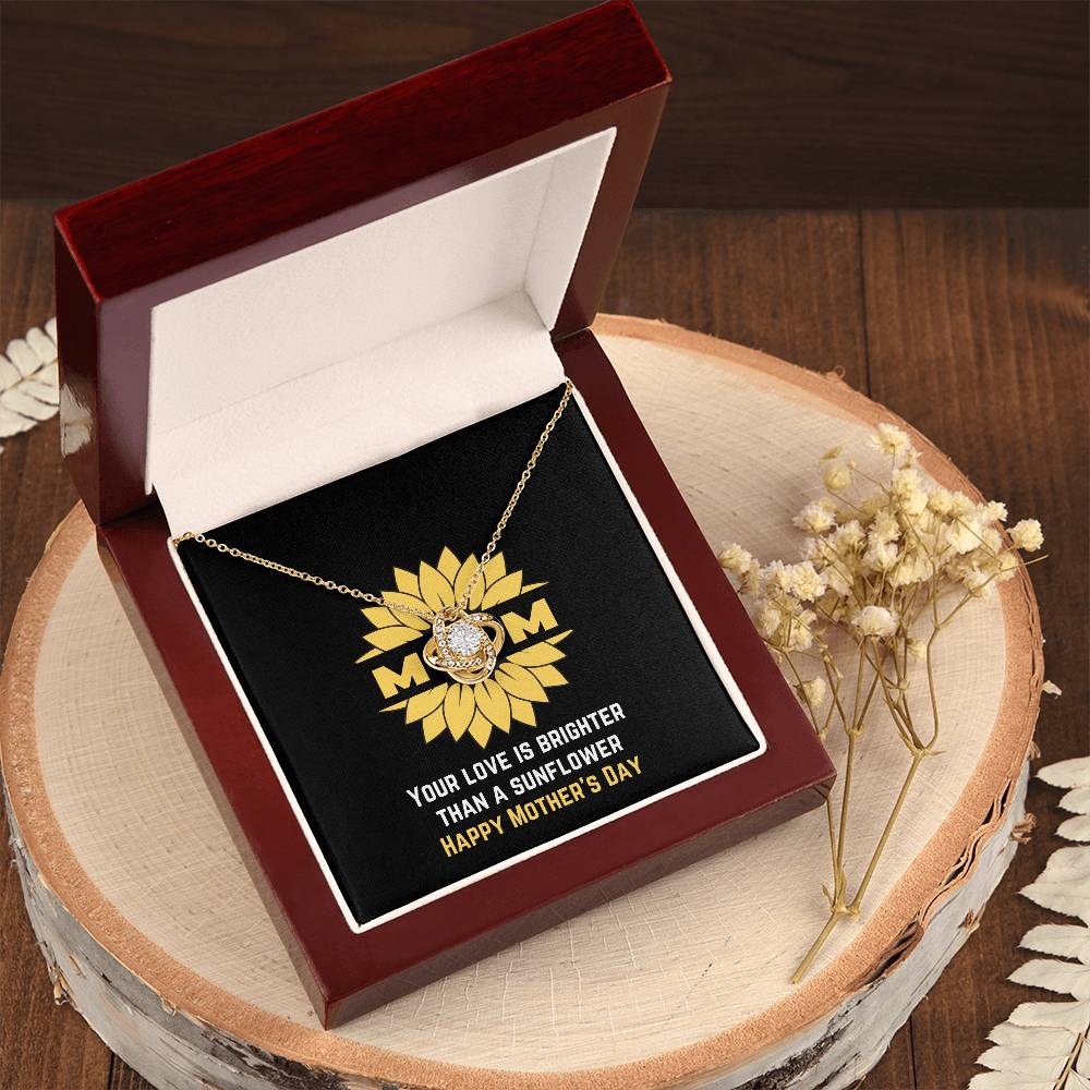 Brighter than a Sunflower Necklace for Mom | Jewelry with positive messages | Happy Mother's Day