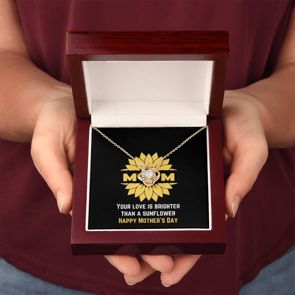 Brighter than a Sunflower Necklace for Mom | Jewelry with positive messages | Happy Mother's Day