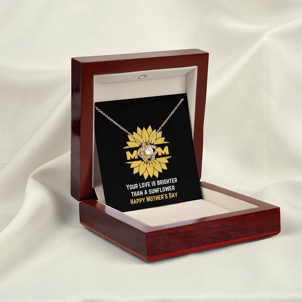 Brighter than a Sunflower Necklace for Mom | Jewelry with positive messages | Happy Mother's Day