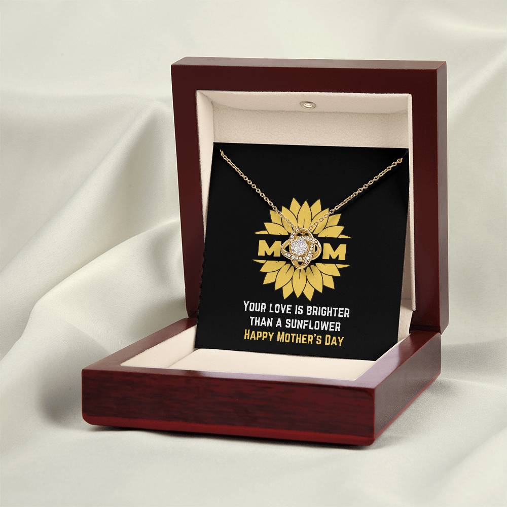 Brighter than a Sunflower Necklace for Mom | Jewelry with positive messages | Happy Mother's Day