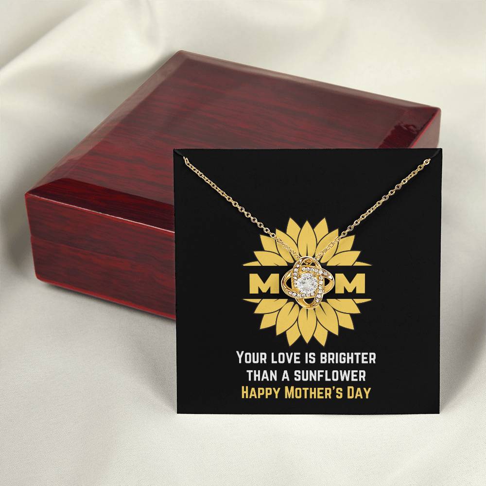 Brighter than a Sunflower Necklace for Mom | Jewelry with positive messages | Happy Mother's Day