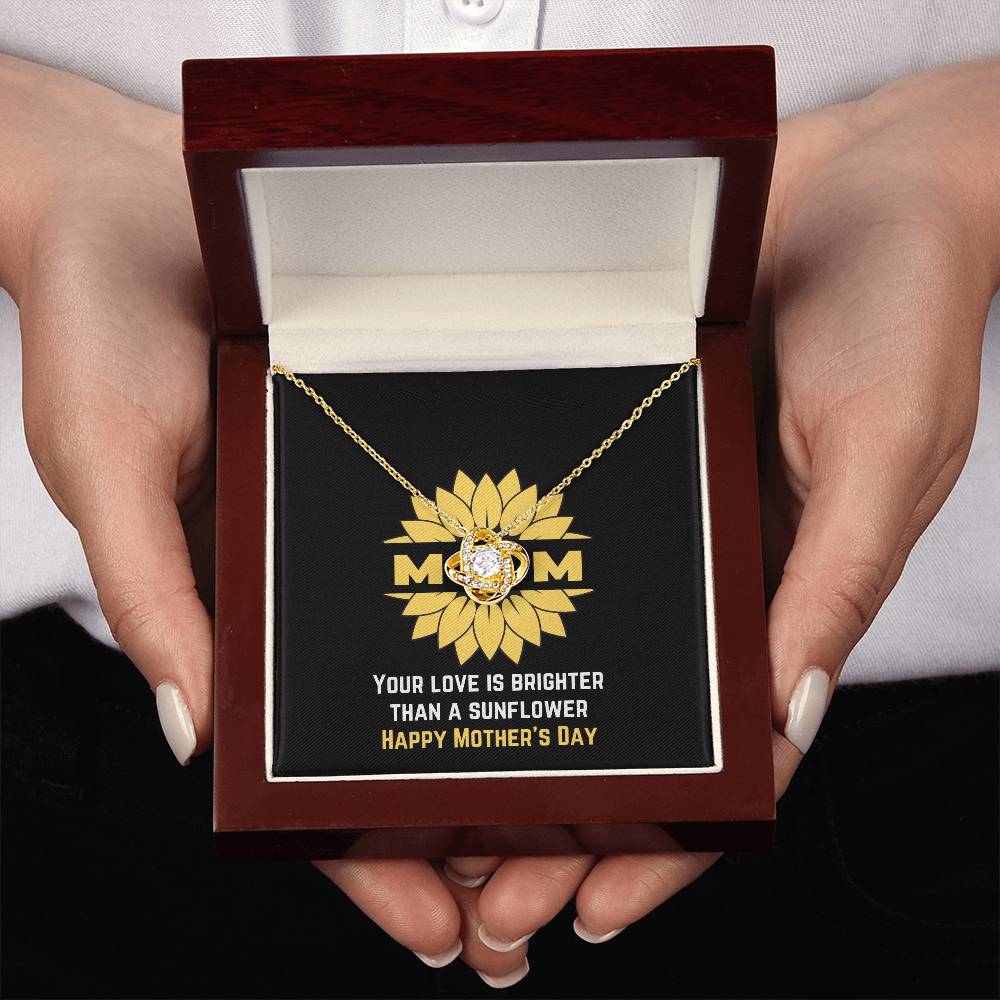 Brighter than a Sunflower Necklace for Mom | Jewelry with positive messages | Happy Mother's Day