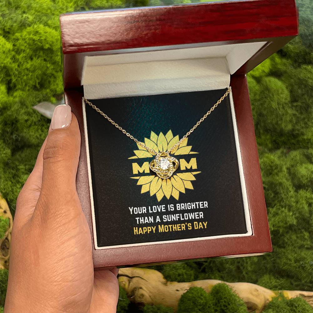 Brighter than a Sunflower Necklace for Mom | Jewelry with positive messages | Happy Mother's Day