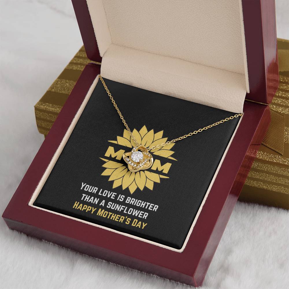 Brighter than a Sunflower Necklace for Mom | Jewelry with positive messages | Happy Mother's Day